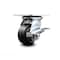 Service Caster 4 Inch Heavy Duty Rubber on Aluminum Caster with Roller Bearing and Brake SCC SCC-35S420-RAR-SLB - alternate 1